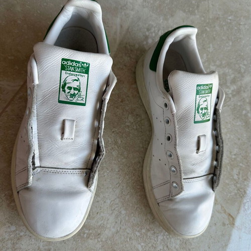 Adidas Stan Smith women's sneakers used, white and green, EU 37 1/3
