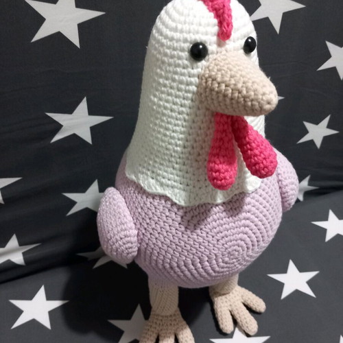 Chicken doll handmade knitted amigurumi new 35cm