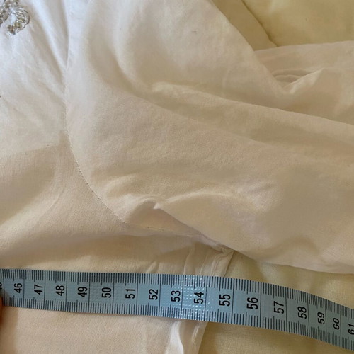 S.Oliver white cotton tunic blouse with silver embroidery size L like new