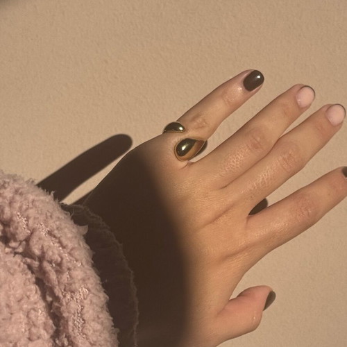 Gold adjustable ring new