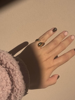 Gold adjustable ring new