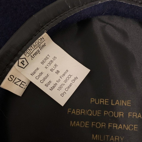 Military beret used, size 58, with minor wear