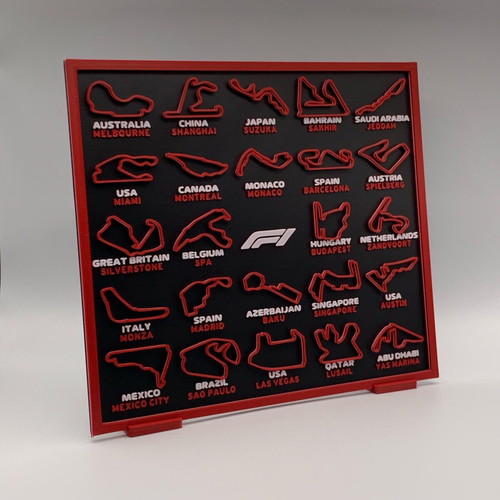 Formula 1 2026 Season Calendar 3D Wall Art New