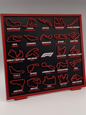 Formula 1 2026 Season Calendar 3D Wall Art New
