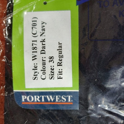 Παντελόνι εργασίας Portwest C701 καινούργιο, μέγεθος 38" navy με ανακλαστήρες