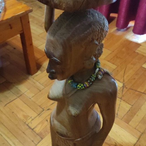 Wooden statue of a woman, like new, 85cm, African origin