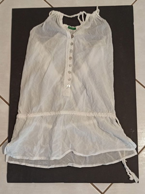 Summer short dress United Colors of Benetton white new