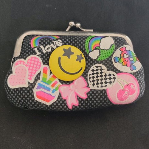 Children's wallet used, collection 1985-90, black
