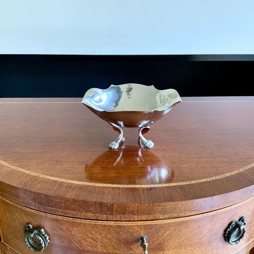 SILVER BOWL JAR with lion's feet 226gr