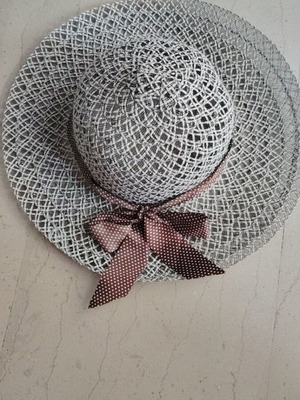 Hat perforated used, white and gray