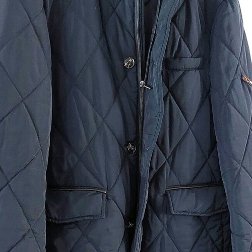 Prince Oliver Luxury Slim-Fit Quilted Jacket used, navy blue