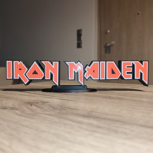 Iron Maiden 3D Printed Logo Stand new, 30×7×2.5 cm