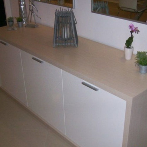 Neoset buffet like new, white with three cabinets