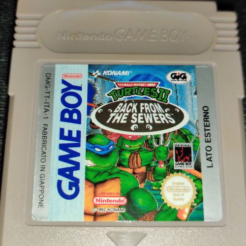 Turtles II Back From The Sewers Game Boy cartridge used