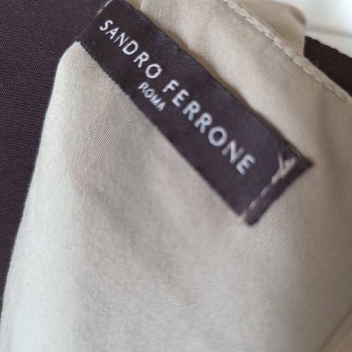Sandro Ferrone short dress like new, cotton with elastane, taupe gray, size S/M