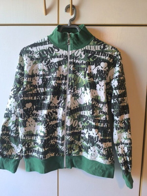 Panathinaikos kids cotton cardigan like new, white and green