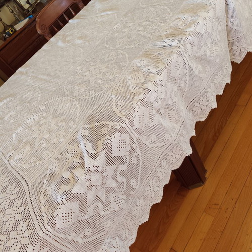 Handmade knitted blanket 165x200 cm like new