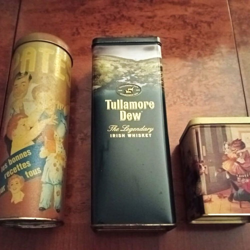 Vintage metal tins collection, 32 pieces, Nostalgic Art style