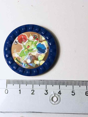 Pokemon Roks cap used, plastic iridescent Roselia