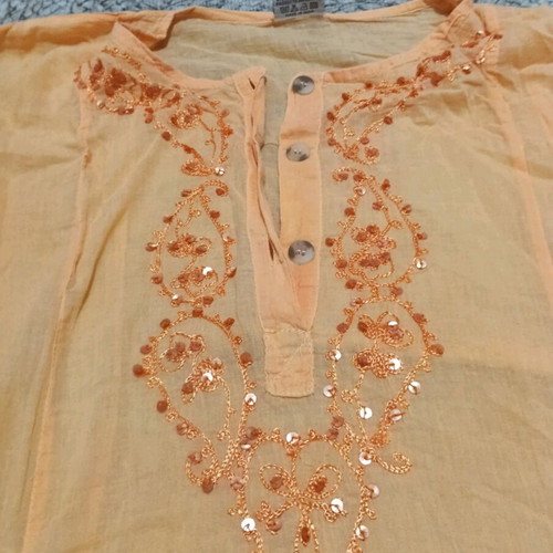 Women's summer blouse like new, orange, size L