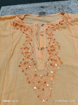 Women's summer blouse like new, orange, size L