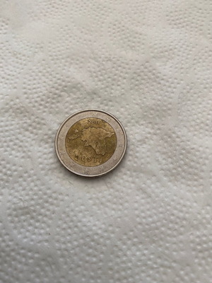 Estonia €2 coin used, 2011 first year euro