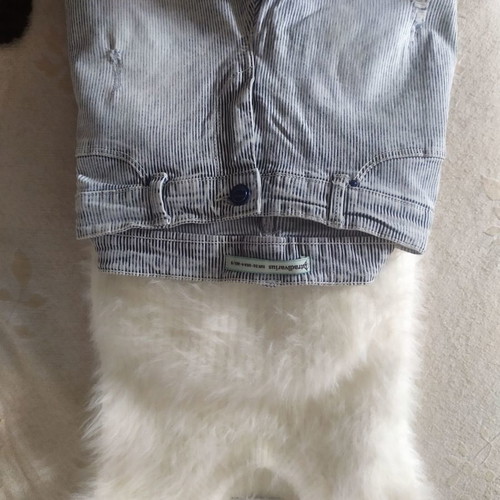 Striped pants used, side zipper, size 36