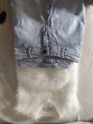 Striped pants used, side zipper, size 36
