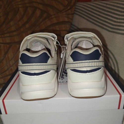 U.S. Polo Assn. Supole 5FX athletic shoes new, size 35, beige multicolor