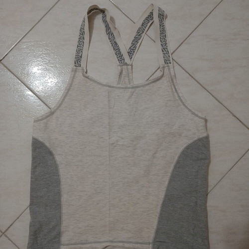 Athletic top with elastic straps size XL white-gray like new