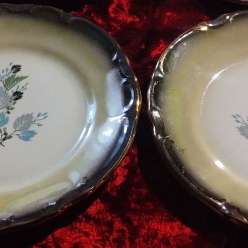 Dishes used, pack of 4, Austrian porcelain from the 1950s