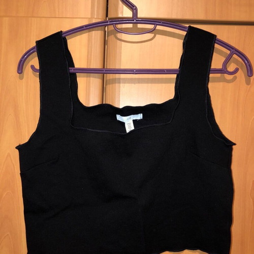 Women's crop top H&M black like new, size M
