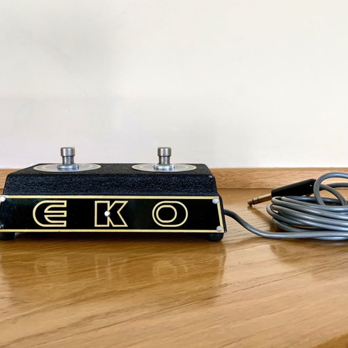 EKO Riv. + Vib. vintage double button used for electric guitar amplifier