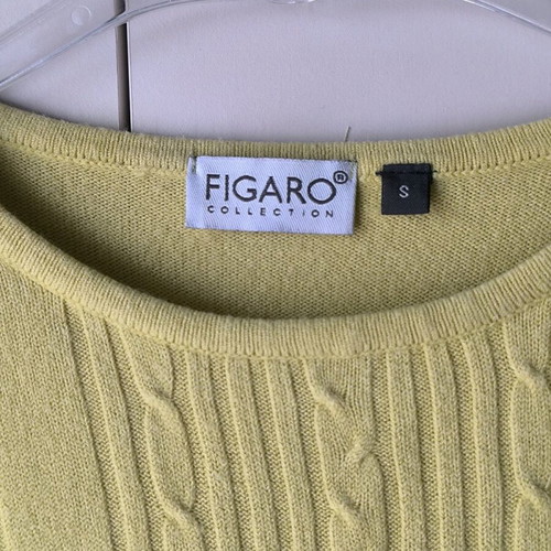 Figaro women's knitted blouse like new, green and yellow, size S