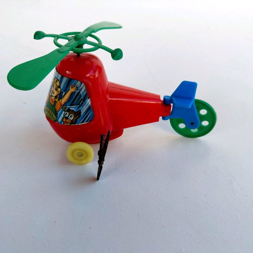 Wind-up Priftis helicopter toy from the 70s new