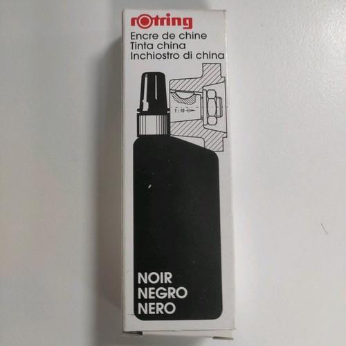 Rotring black waterproof drawing ink 23ml new