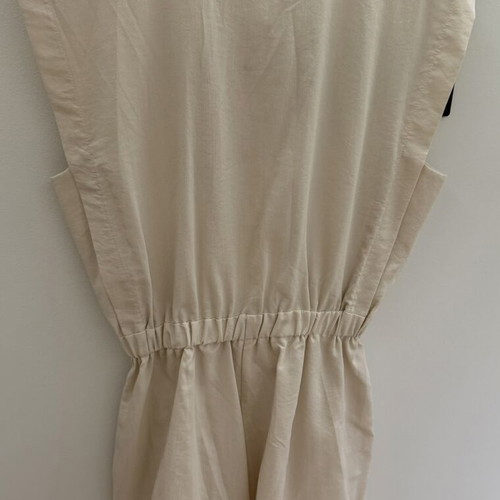 Regalinas one-piece shorts suit with gold buttons, new, beige