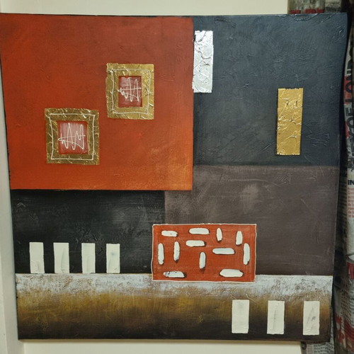 Set of 3 paintings, sizes 1×1, 0.8×0.8 and 0.7×0.7 m