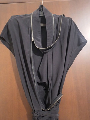 Allsaints Adria midi silk dress new, black, size 36