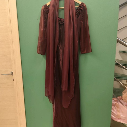 Vintage burgundy evening dress like new, size 50
