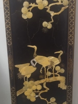 Chinese handmade frames used, set of 8 large mother-of-pearl