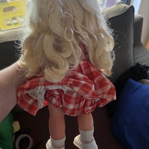 El Greco walking doll used, 1970s, mechanism not working