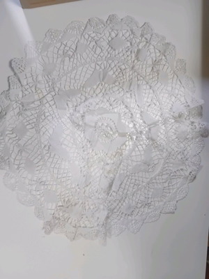 Handmade round doily 55cm like new
