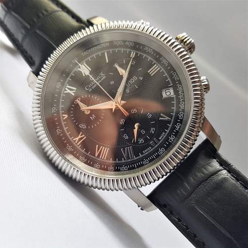 Charmex of Switzerland wristwatch new, men's, black