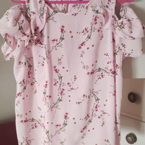 Viscose blouse, pink, XL
