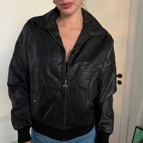 Leather jacket black ASOS like new