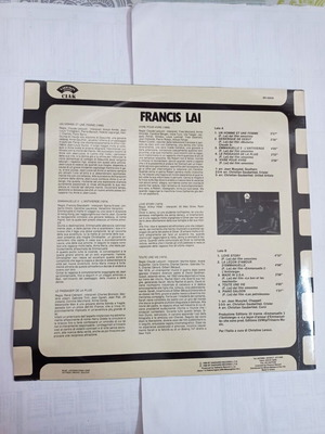 Винилови плочи Francis Lai като нови, Ciak