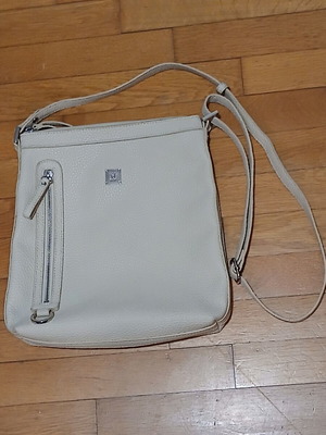 Kem crossbody bag beige, like new with adjustable strap