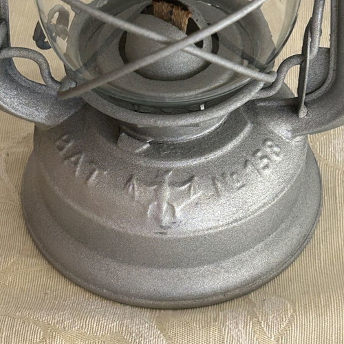 Vintage BAT No.158 storm lantern used, made in DDR 1950-1980