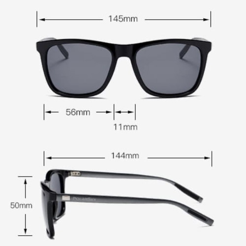 PolarSky Polarized Sunglasses new, grey and blue